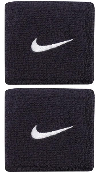 Nike Swoosh Wristbands - obsidian/white
