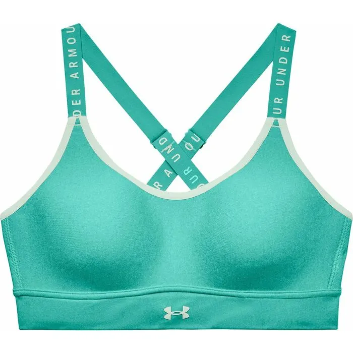 Under Armour Women's Infinity Mid Heather Cover Sports Bra - neptune light heather/neptune