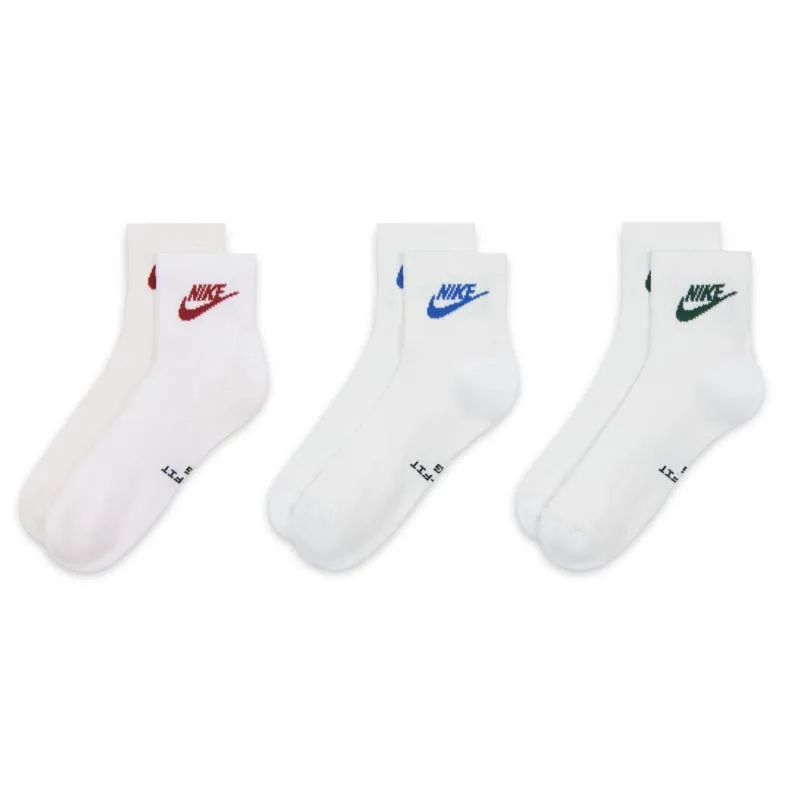 Nike Everyday Elevated Ankle 3P - white/multicolor