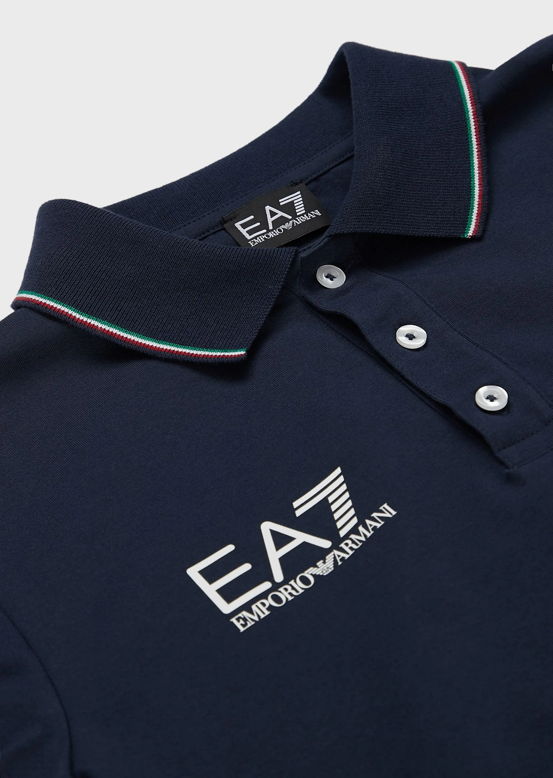 EA7 Man Jersey Polo Shirt - navy blue