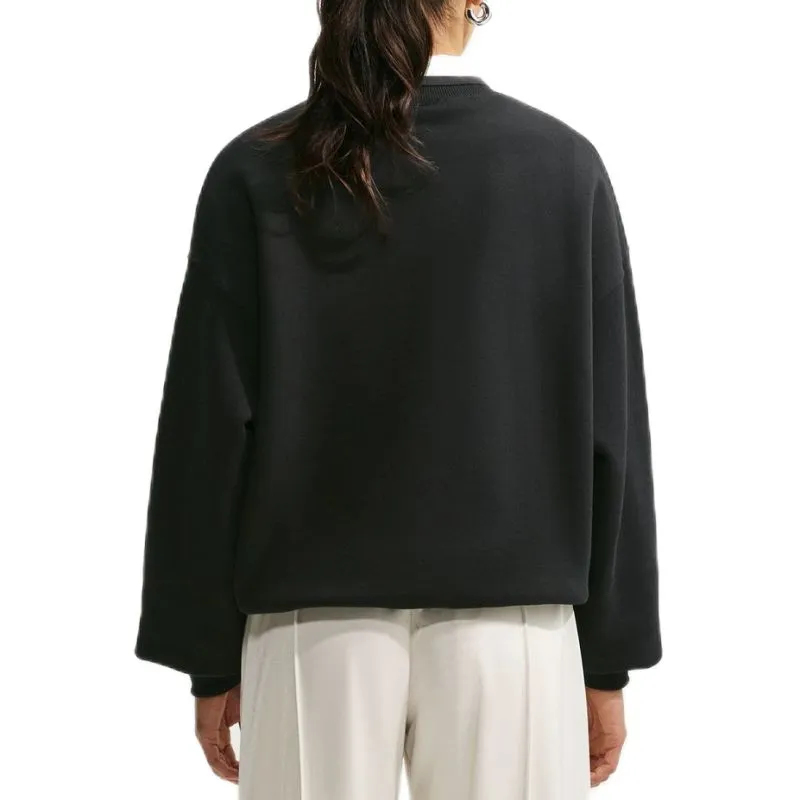 Nike Studio Fleece Medium Weight Oversized Crew - black/white