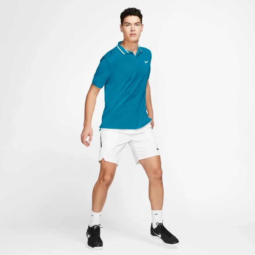 Nike Court Dry Polo Pique - neo turq/white/white