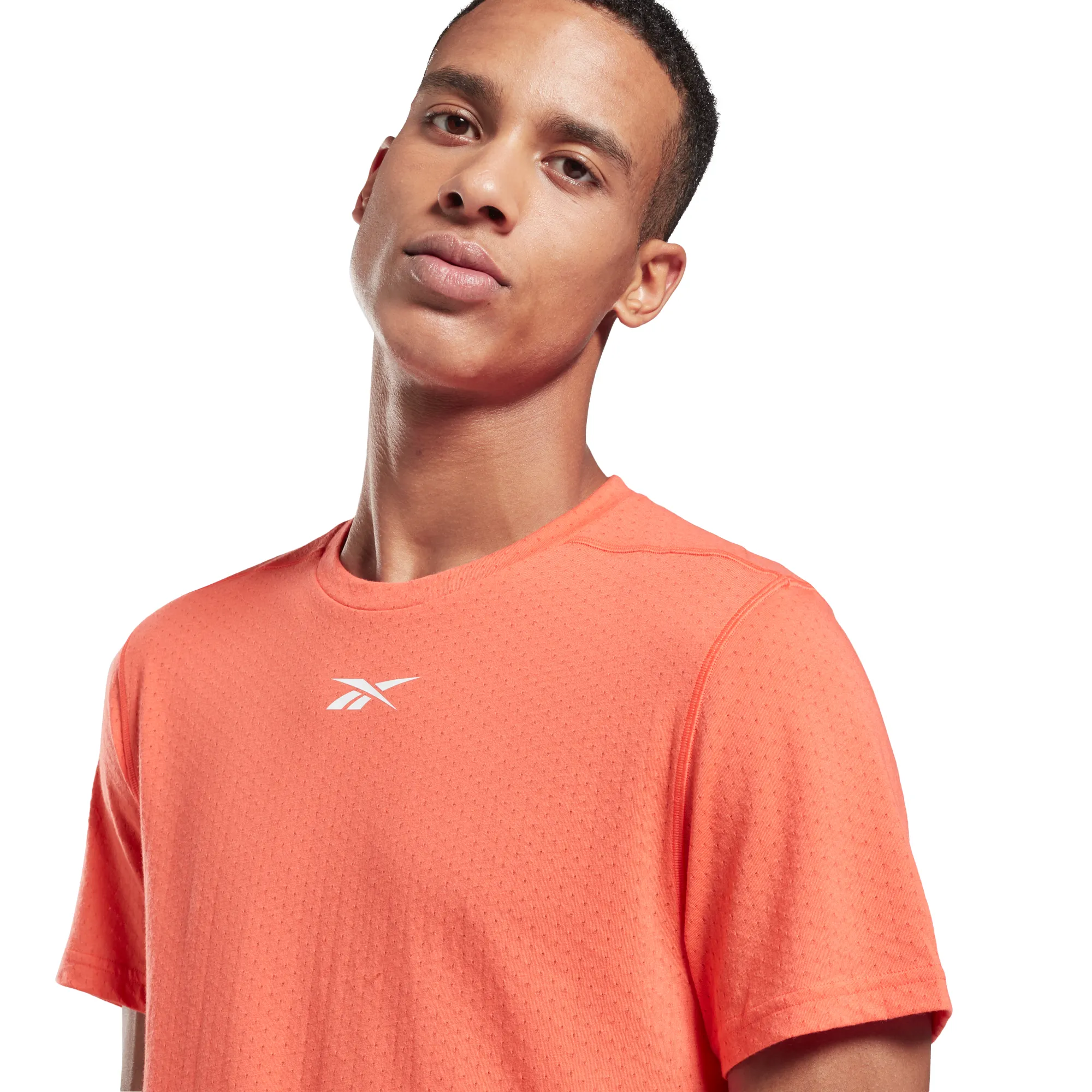 Reebok Workout Ready Mesh T-Shirt M - semi orange flare