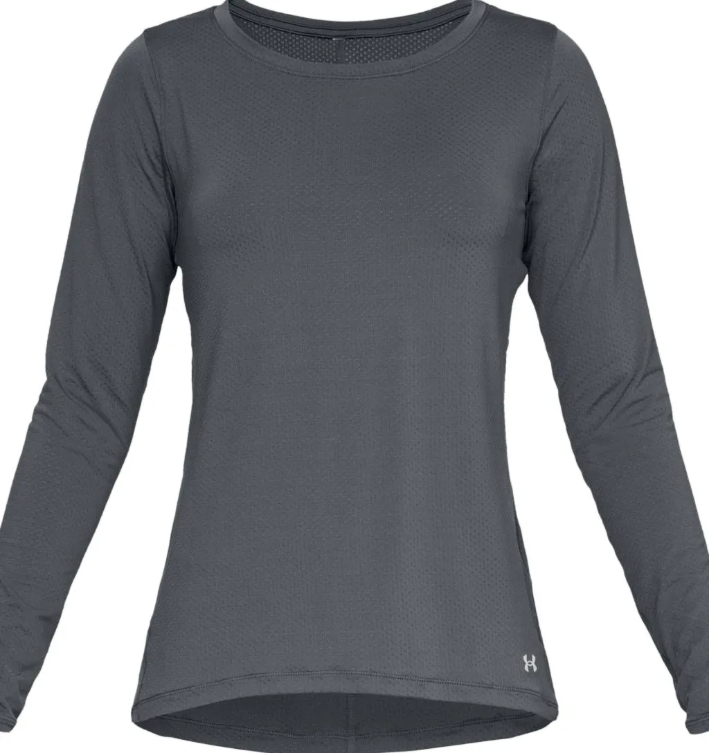 Under Armour HeatGear Armour Long Sleeve - pitch gray light heather/metallic silve Under Armour HeatGear Armour Long Sleeve - pitch gray light heather/metallic silve