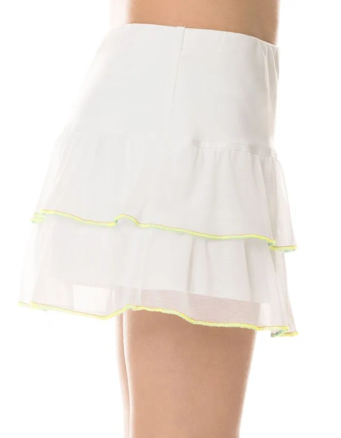 Lucky in Love Core Flippy Mesh Skirt Girls - white
