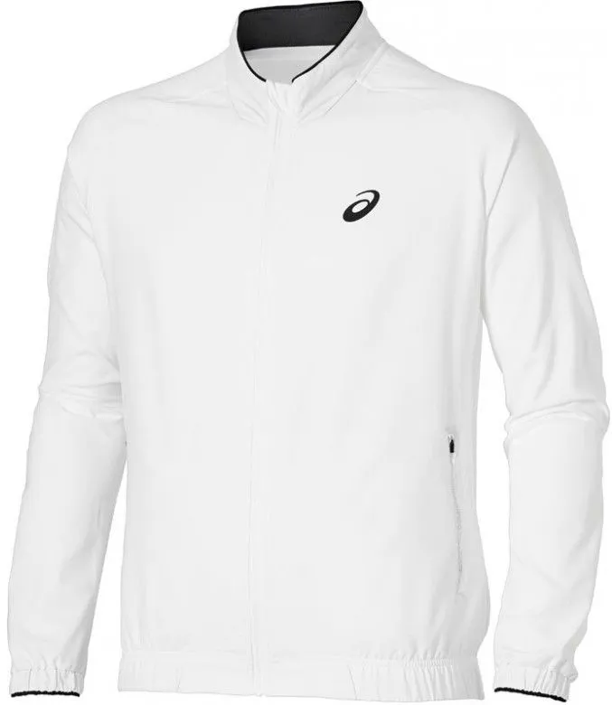 asics-club-woven-jacket-real-white-black Asics Club Woven Jacket - real white/black