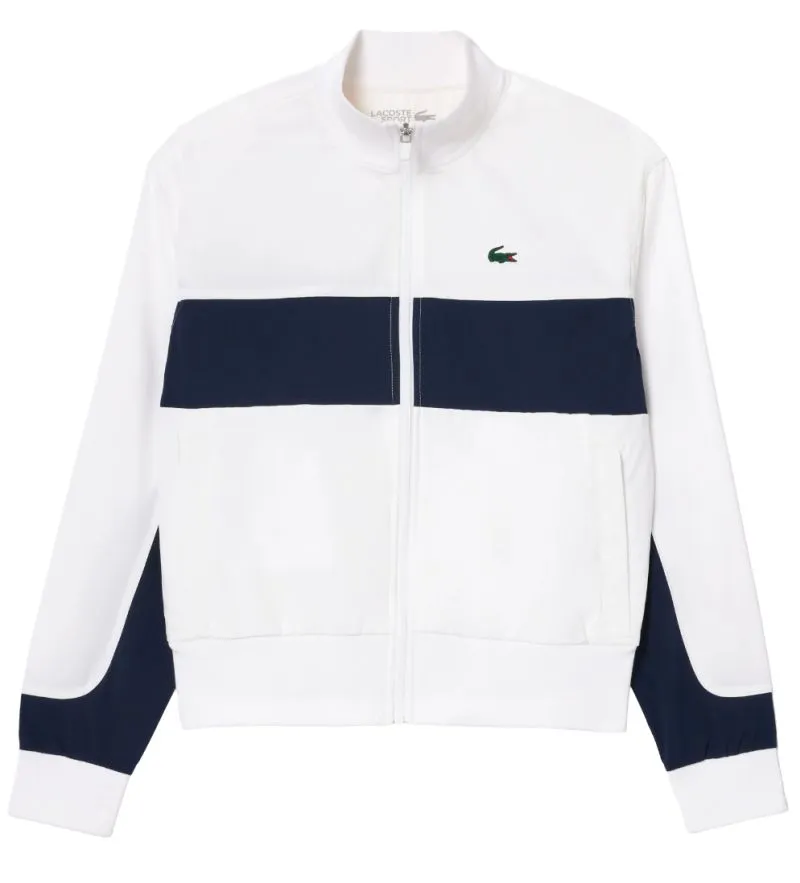 Lacoste Ultra-Dry Colourblock Stretch Tennis - white/navy blue