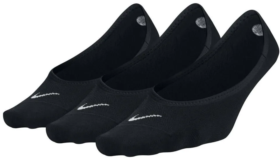 Nike Women's Performance Lightweight Footie - 3 pary/black