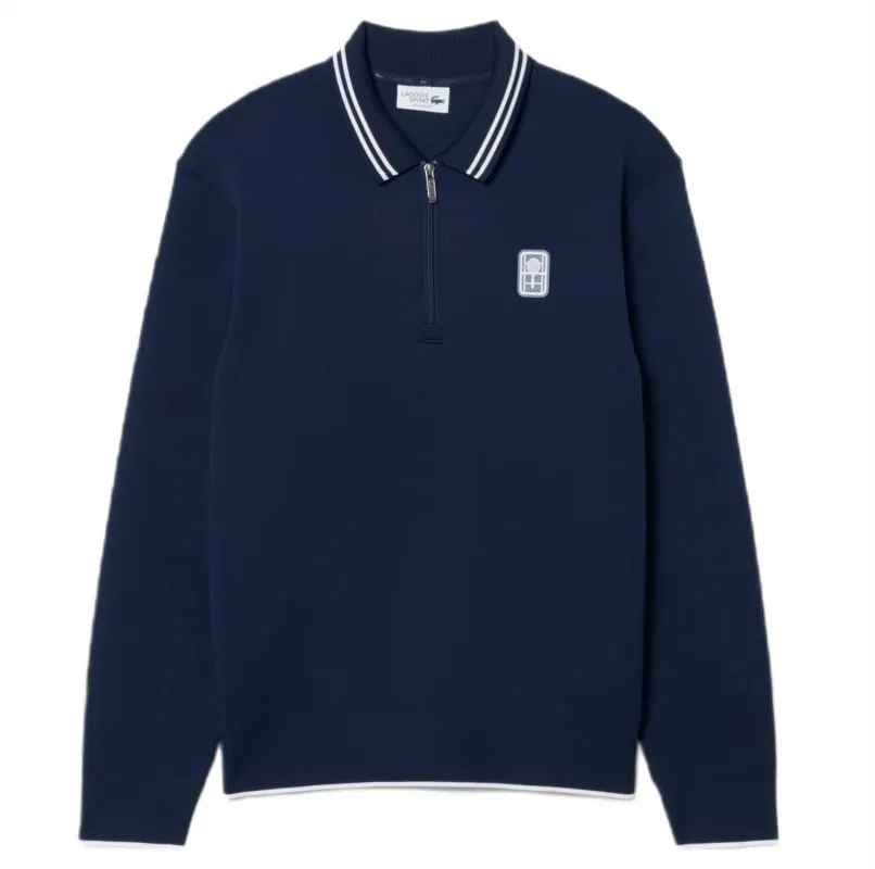 Lacoste Tennis Heritage Polo Collar Zipped - midnight blue Lacoste Tennis Heritage Polo Collar Zipped - midnight blue