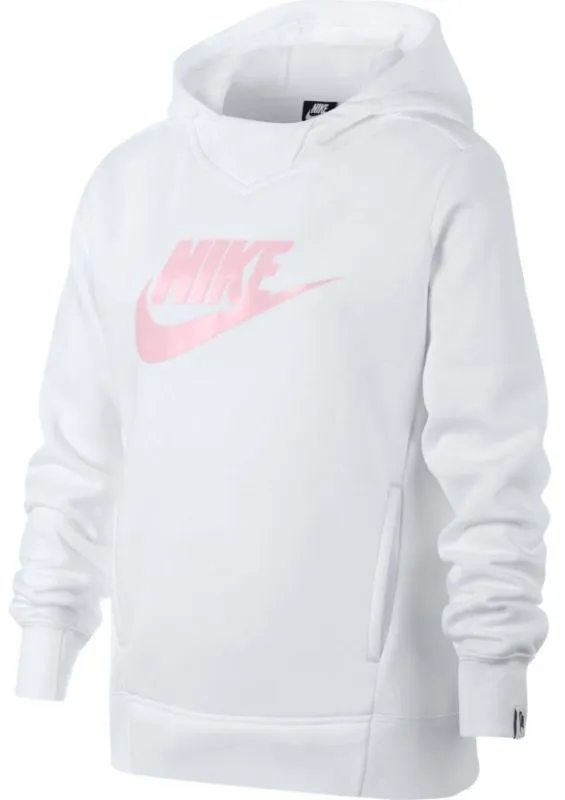 Nike G Hoodie PO PE Graphic - white/pink foam
