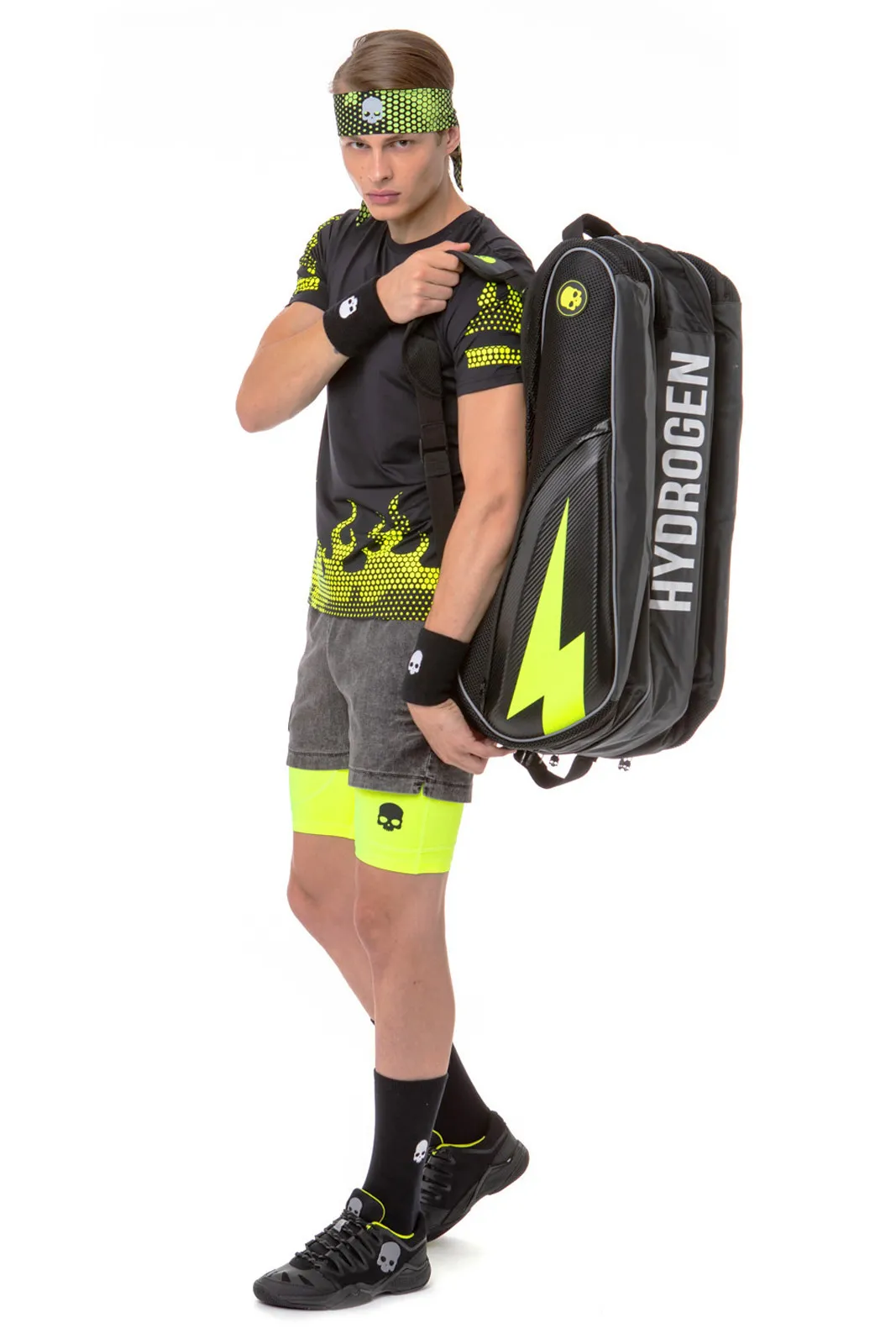 Hydrogen Tech Hot Tee Man - black/yellow fluo