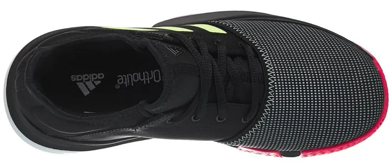 Adidas SoleCourt xJ - core black/hi-res yellow/shock red