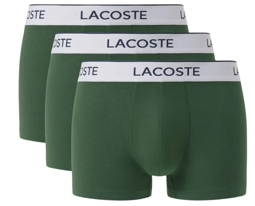 Lacoste Stretch Cotton Trunks 3P - green Lacoste Stretch Cotton Trunks 3P - green