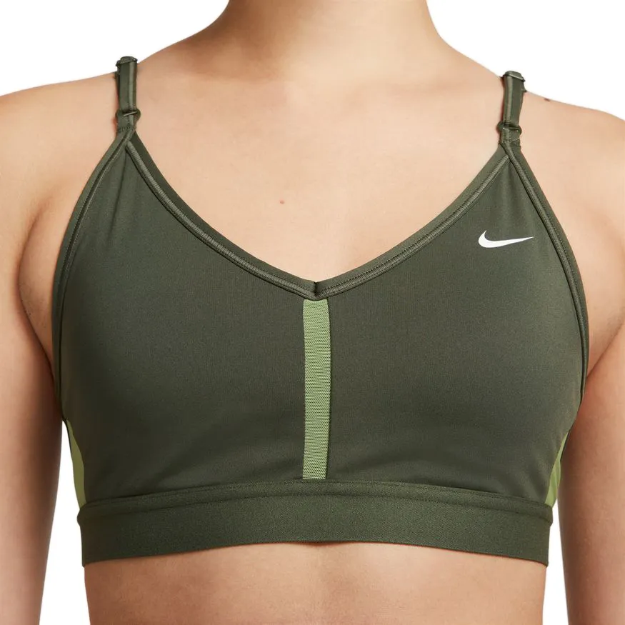 Nike Indy Bra V-Neck - cargo khaki/alligator/cargo khaki/white