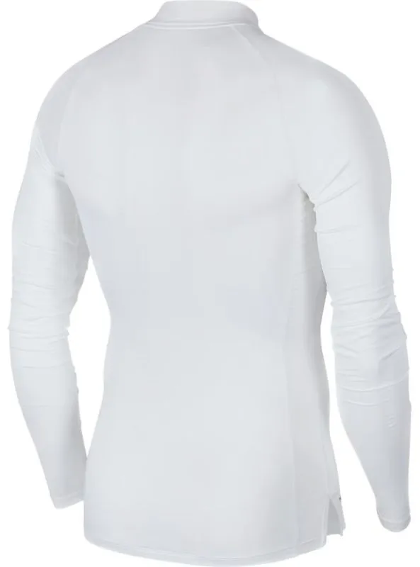 nike-pro-top-ls-tight-mock-white-black-2 Nike Pro Top LS Tight Mock - white/black