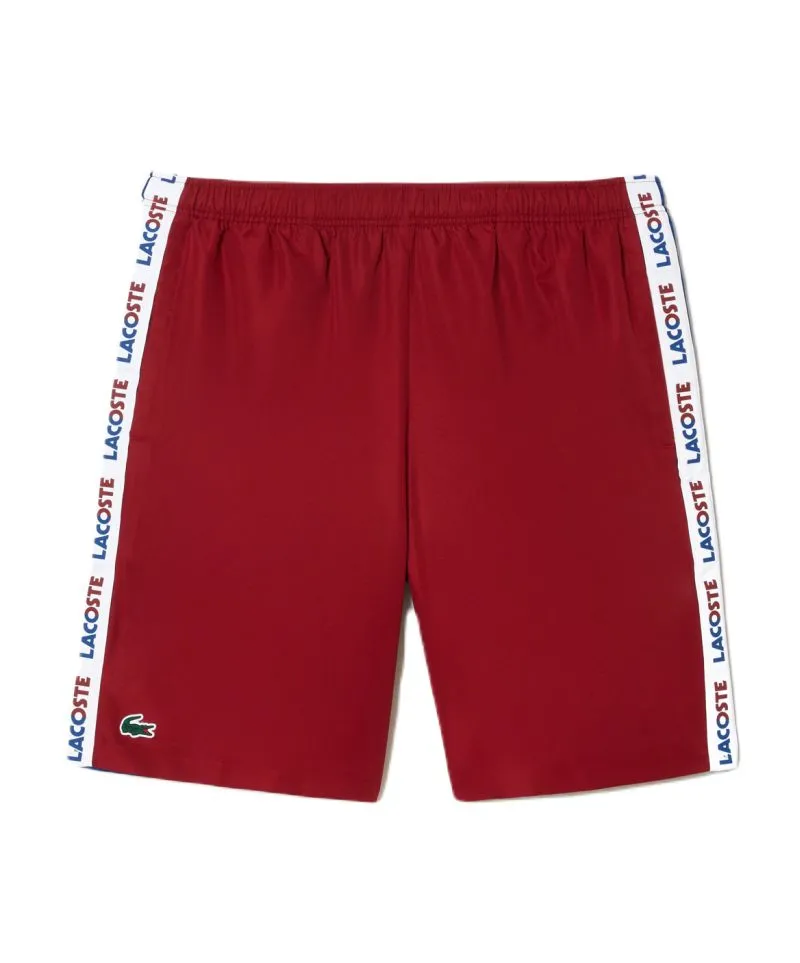 SPODENKI Lacoste Sportsuit Logo Stripe Tennis - bordeaux/navy blue