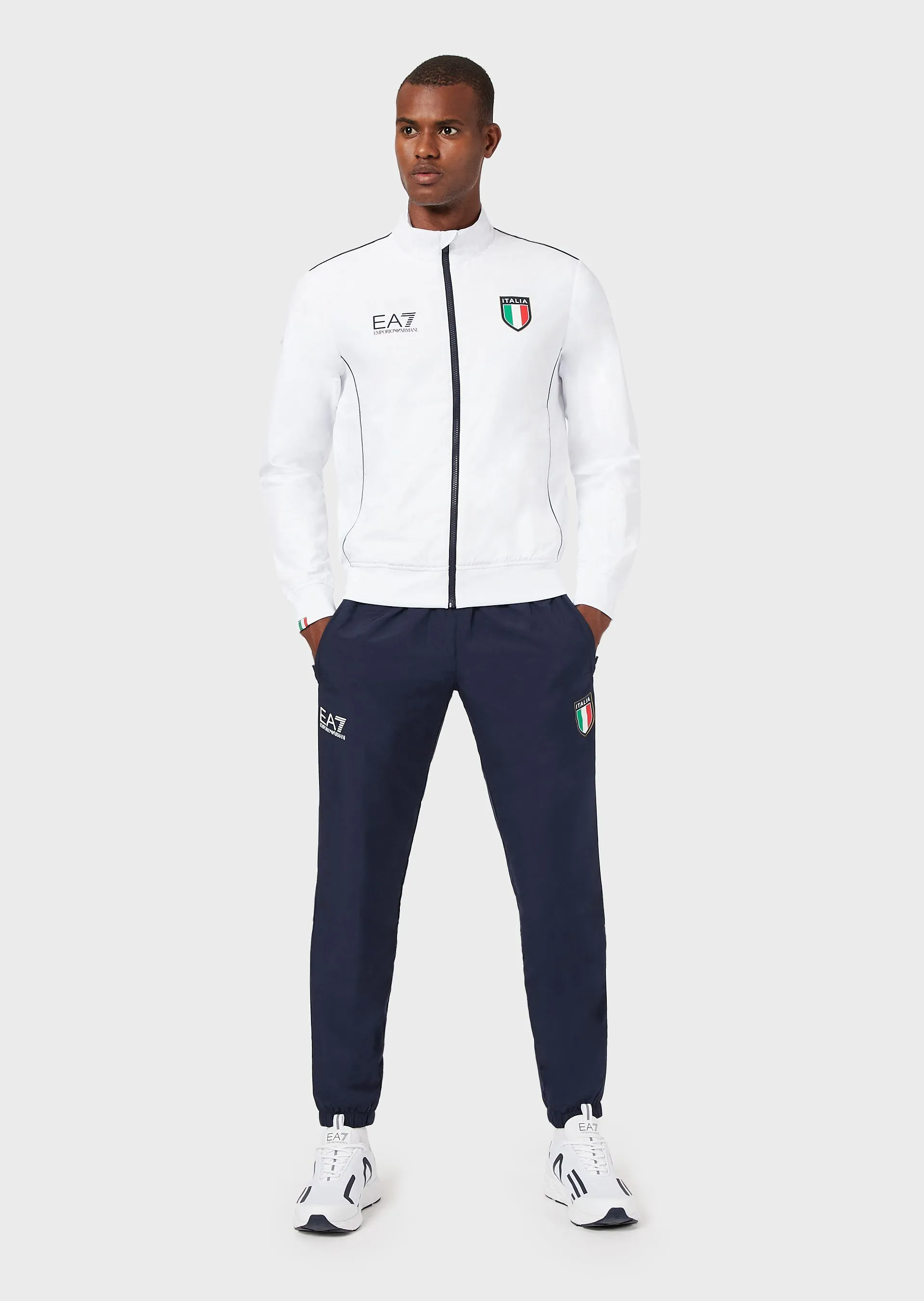EA7 Man Woven Tracksuit - white/navy blue