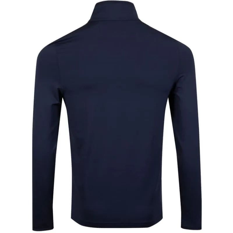 Lacoste Men's SPORT Stretch Zippered Collar Sweatshirt - navy blue