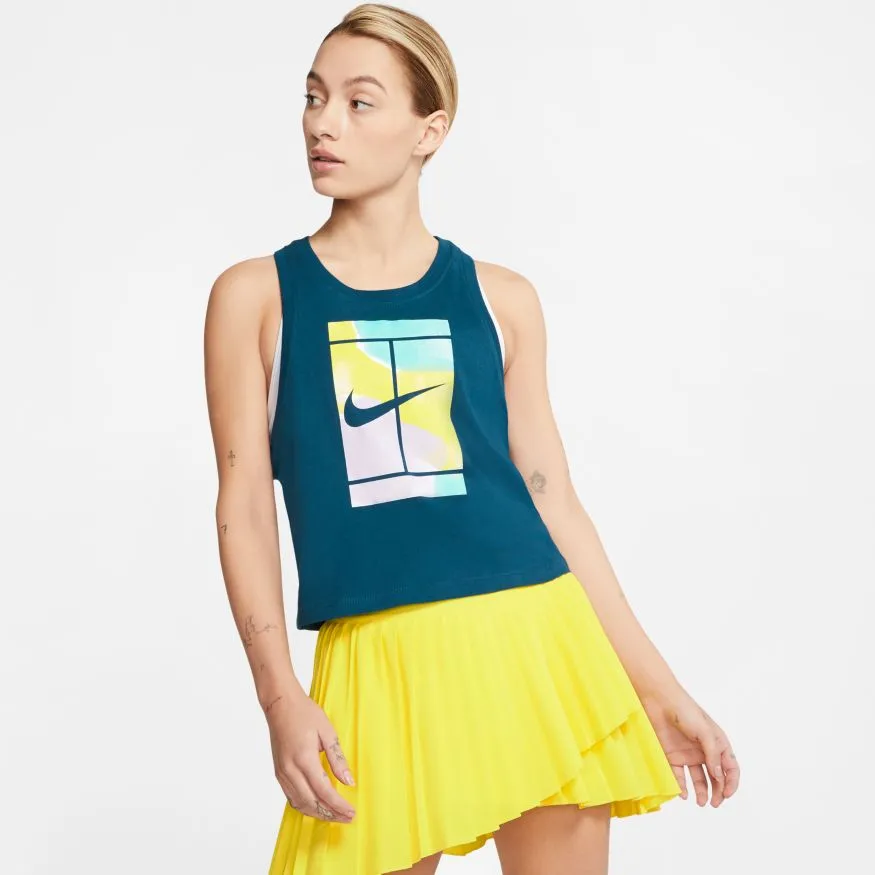 Nike Court Tank Crop Court SSNL - valerian blue