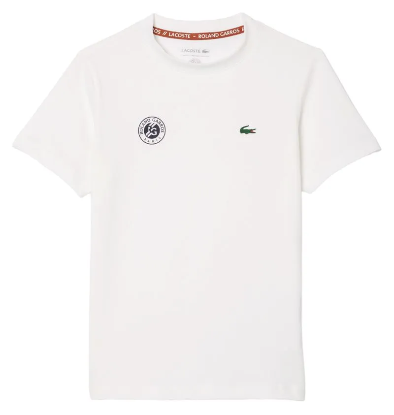 Lacoste Kids Roland Garros Edition Performance Ultra-Dry Jersey T-Shirt - white