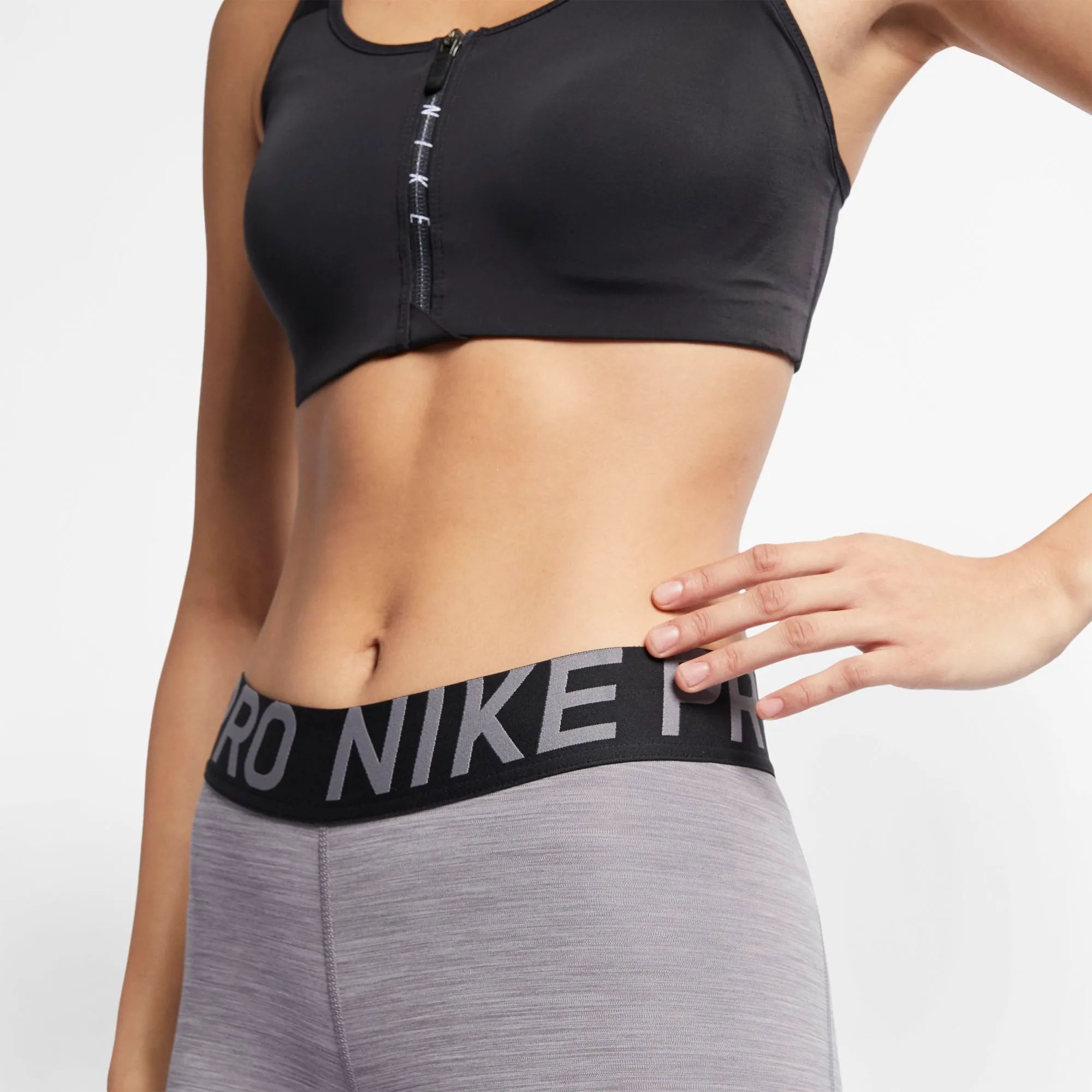 Nike Pro Women's Tights - gunsmoke/heather/black/black
