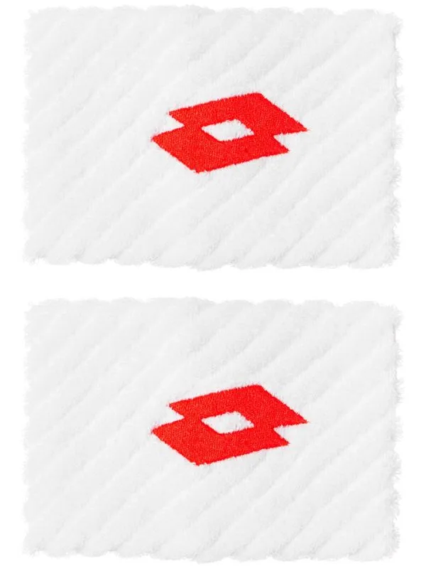 Lotto Tennis Wristband - brilliant white/fiery coral