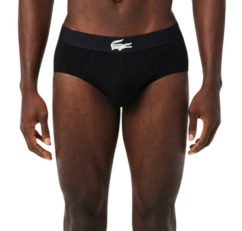 Lacoste Cotton Stretch 3P - black/white/black