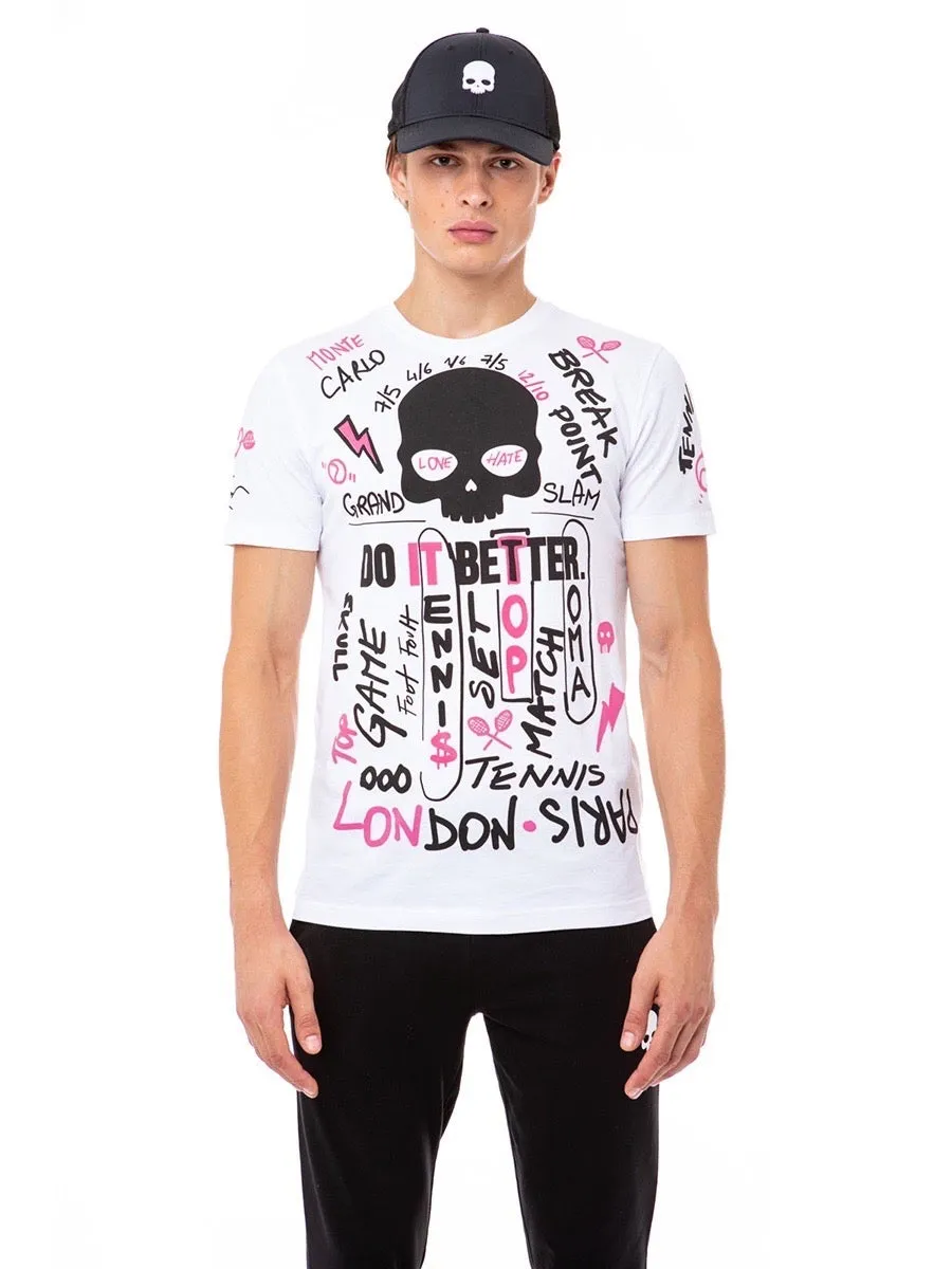 hydrogen-graffiti-tee-white-fucsia-3 Hydrogen Graffiti Tee - white/fucsia
