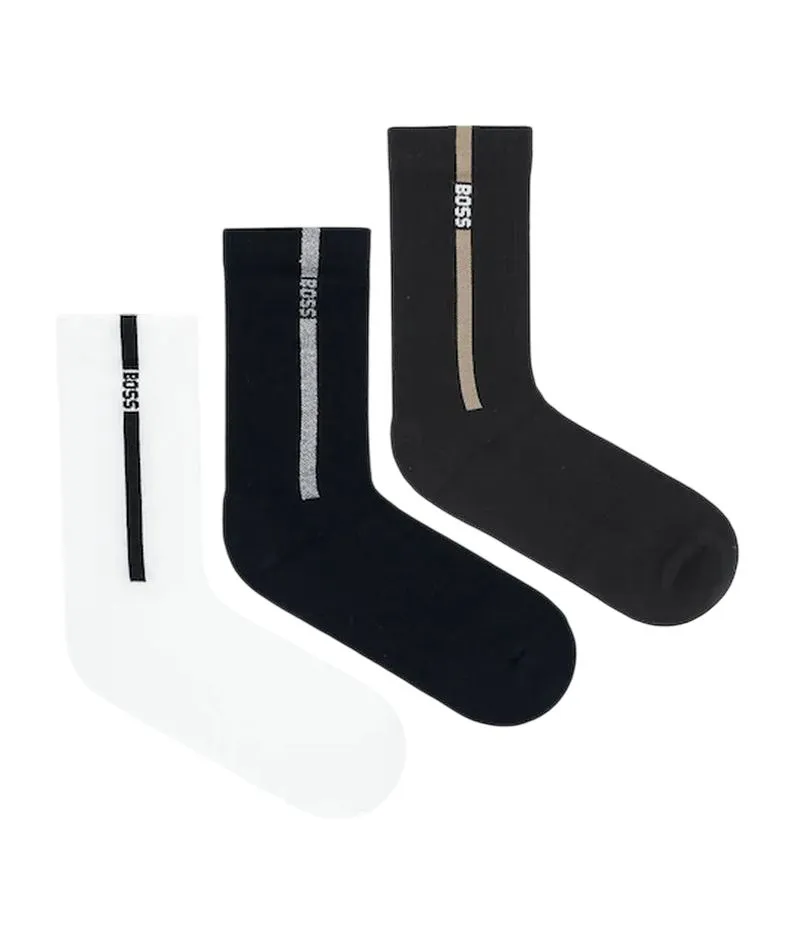 BOSS Ribbed Lurex 3P - white/black BOSS Ribbed Lurex 3P - white/black