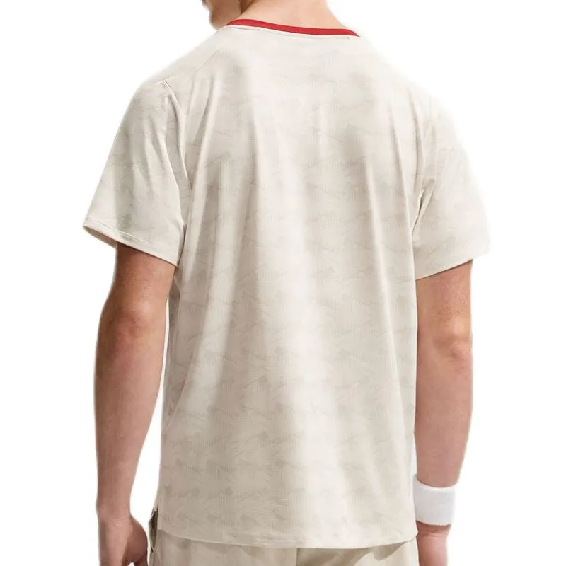 Nike Court Dri-Fit Advantage Print - light beige/tough red/black
