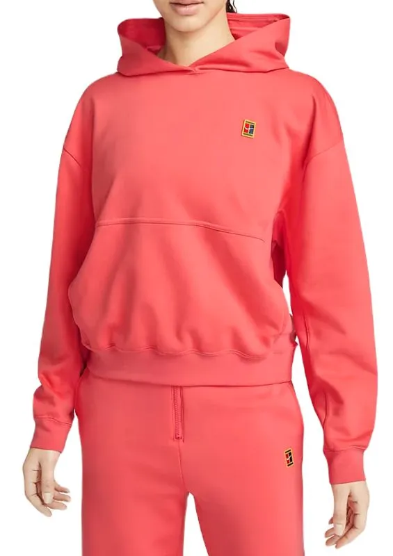 Nike Court Fleece Tennis Hoodie - sea coral