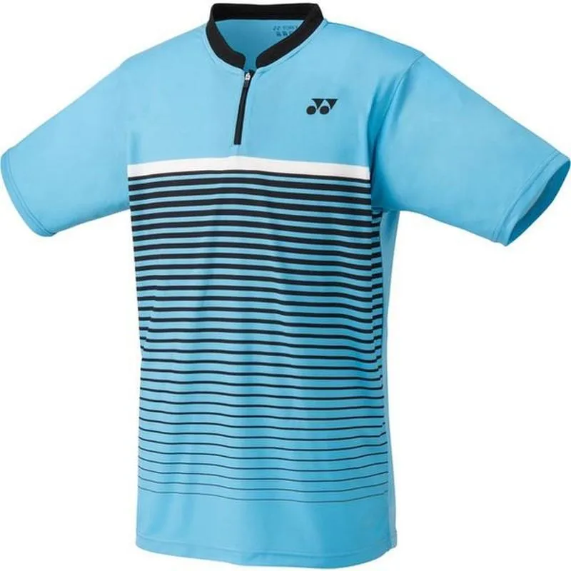 yonex-crew-neck-polo-shirt-half-zip-m-sky-blue-1 Yonex Crew Neck Polo Shirt Half Zip M - sky blue