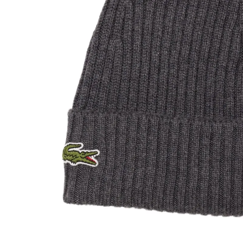 Lacoste Unisex Ribbed Wool - grey