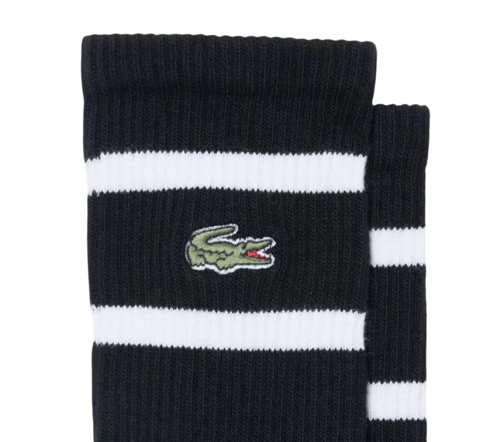 Lacoste Striped 2P - black/white