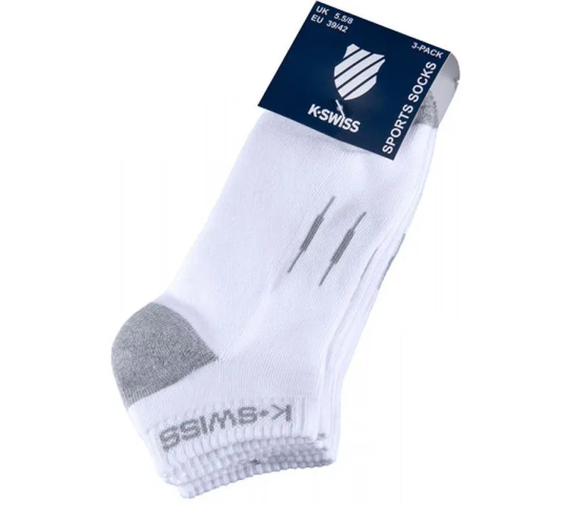 k-swiss-womens-low-cut-socks-3p-white-light-grey-2 K-Swiss Womens Low Cut Socks 3P- white/light grey
