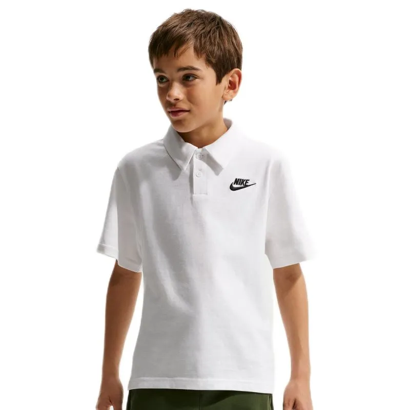 Nike Kids Sportswear Club Knit Short Sleeve - white/black Nike Kids Sportswear Club Knit Short Sleeve - white/black