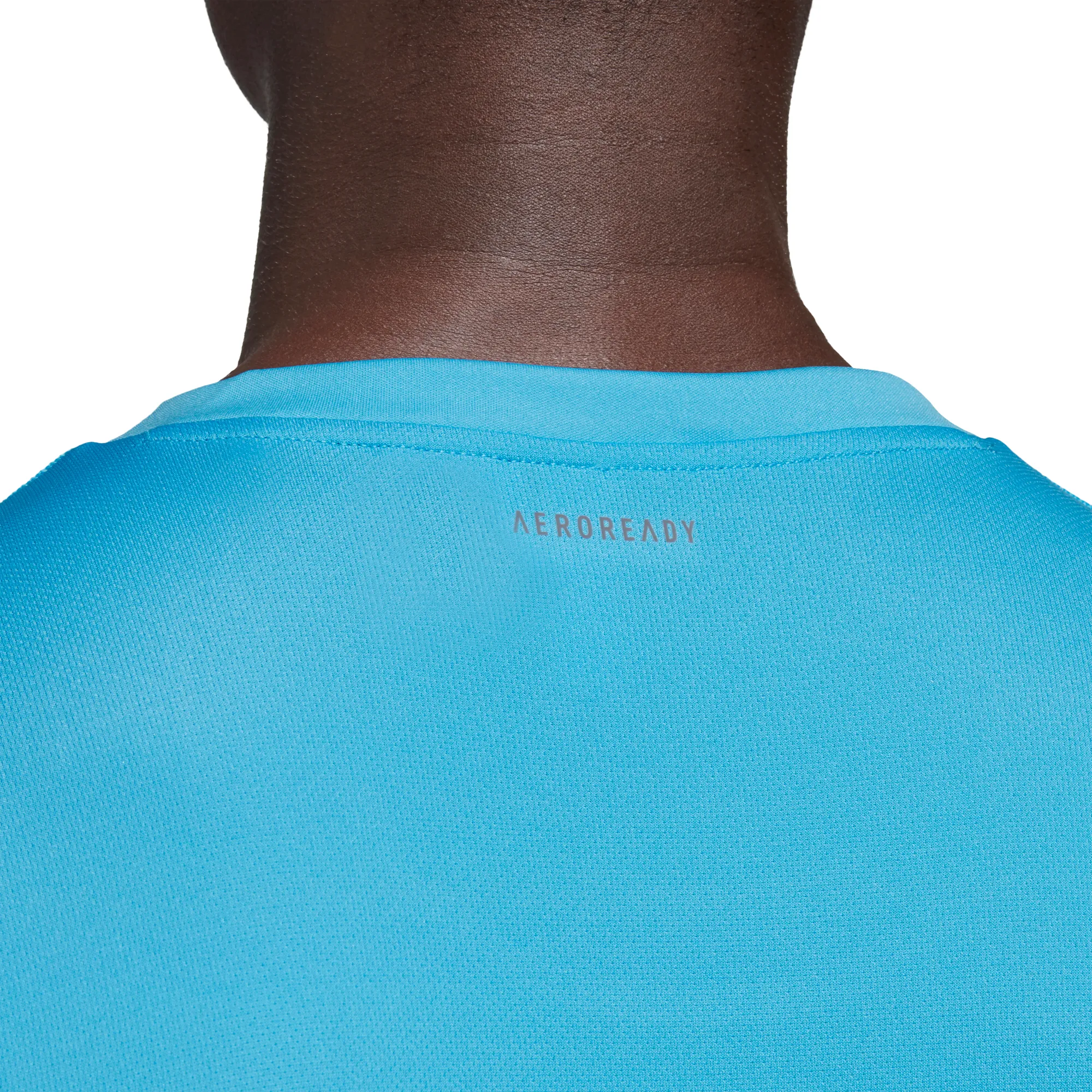 Adidas Club 3 Stripe Tee - fresh splash/grey six