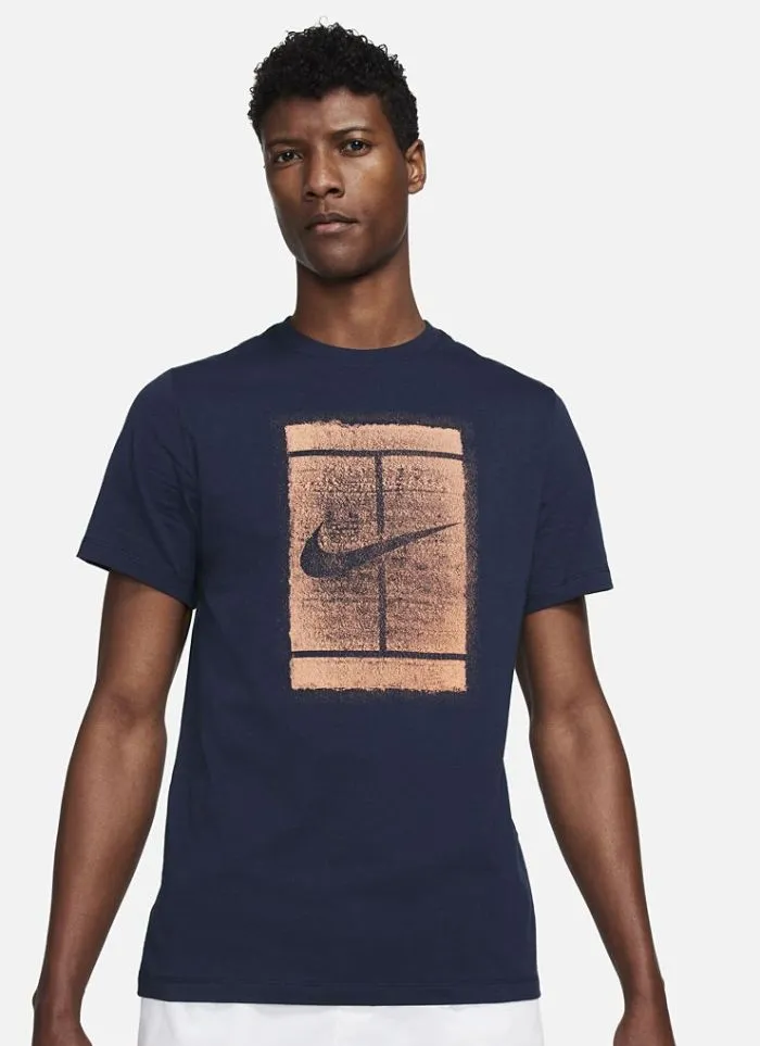 Nike Court Tee Seasonal Court M - obsidian/apricot agate