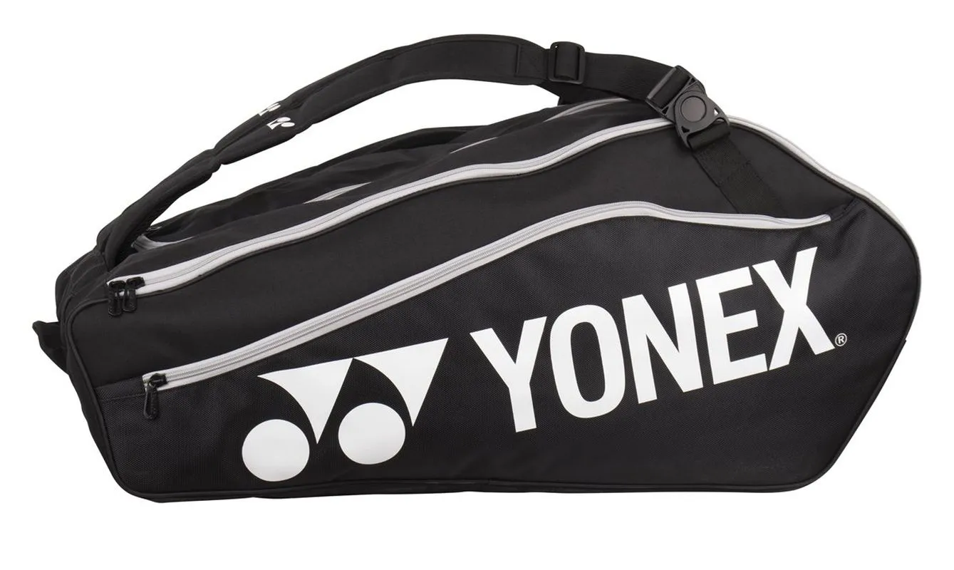 ba1222-black Yonex Racket Bag Club Line 12 Pack - black/black