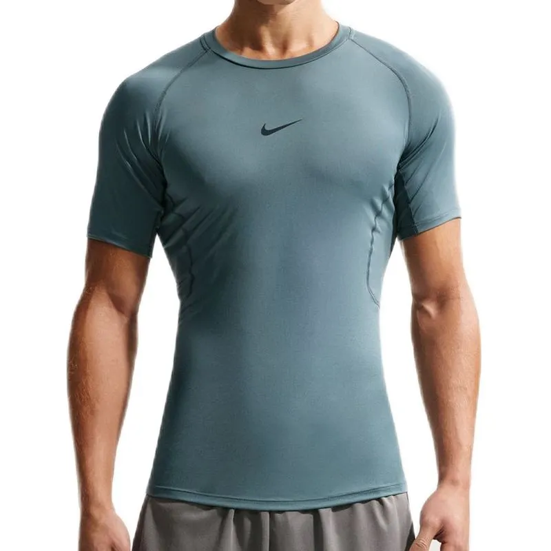 Nike Pro Dri-FIT Tight Short-Sleeve Fitness - mineral slate/black