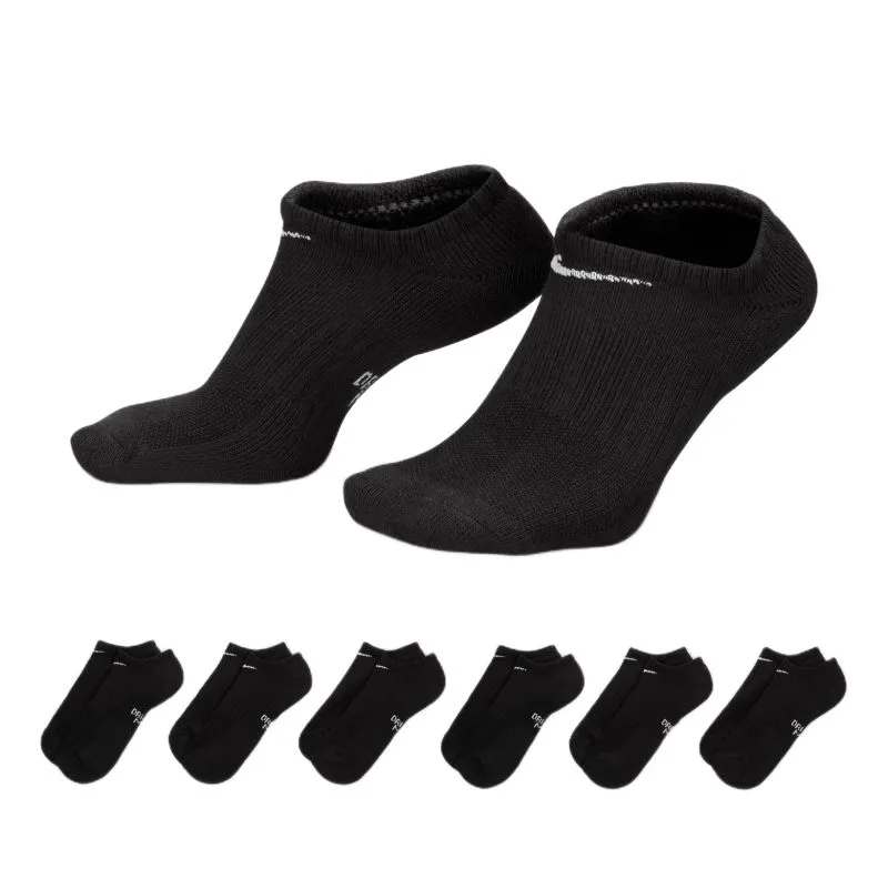 Nike Everyday Cushioned No-Show 6P - black/white