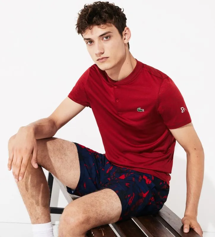 Lacoste Men's SPORT Novak Djokovic Tech Jersey Polo - red/bordeaux