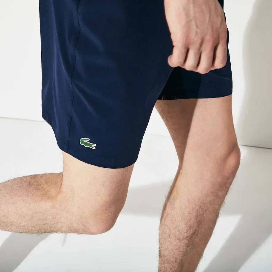 Lacoste Men's Sport Tennis Stretch Shorts - blue marine