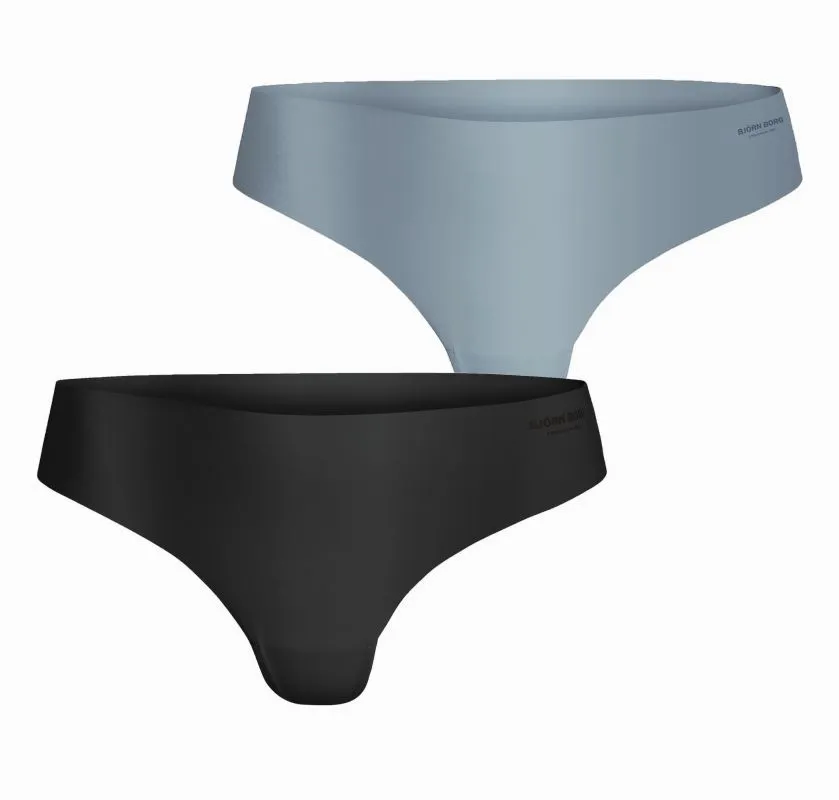 Björn Borg Performance Thong 2P - black/blue