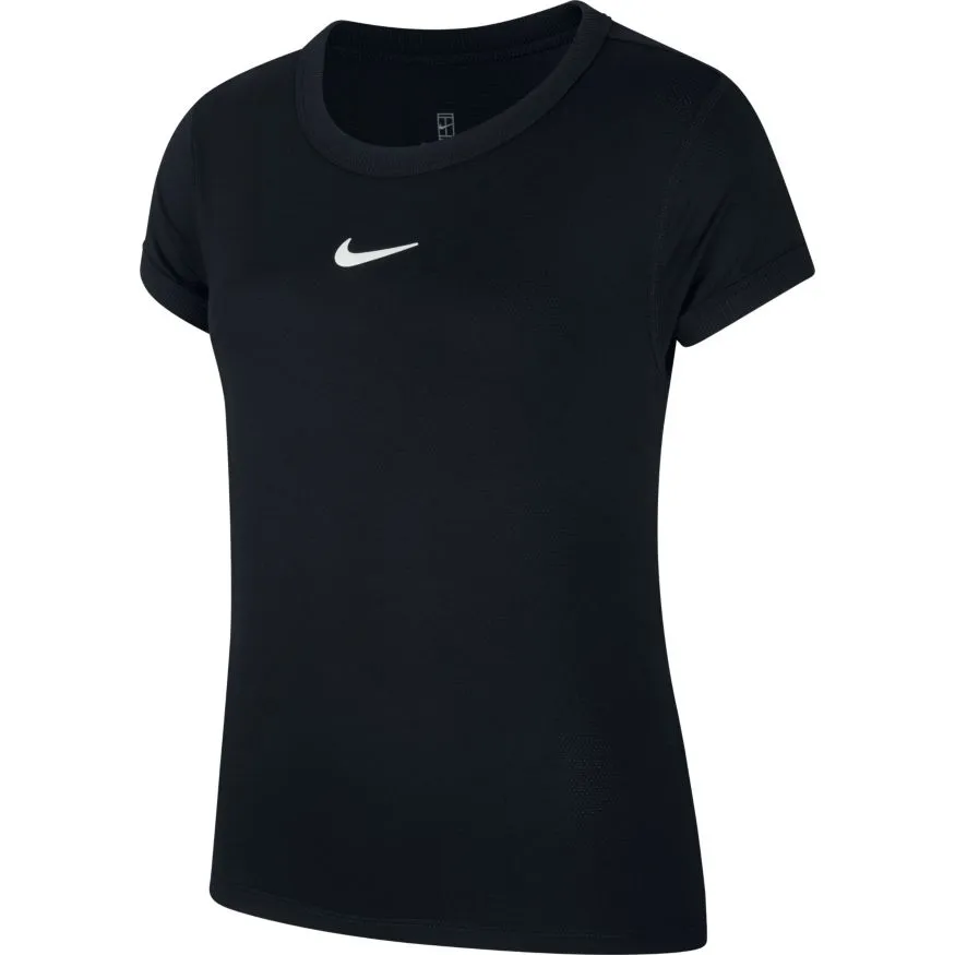 Nike Court G Dry Top SS - black/white