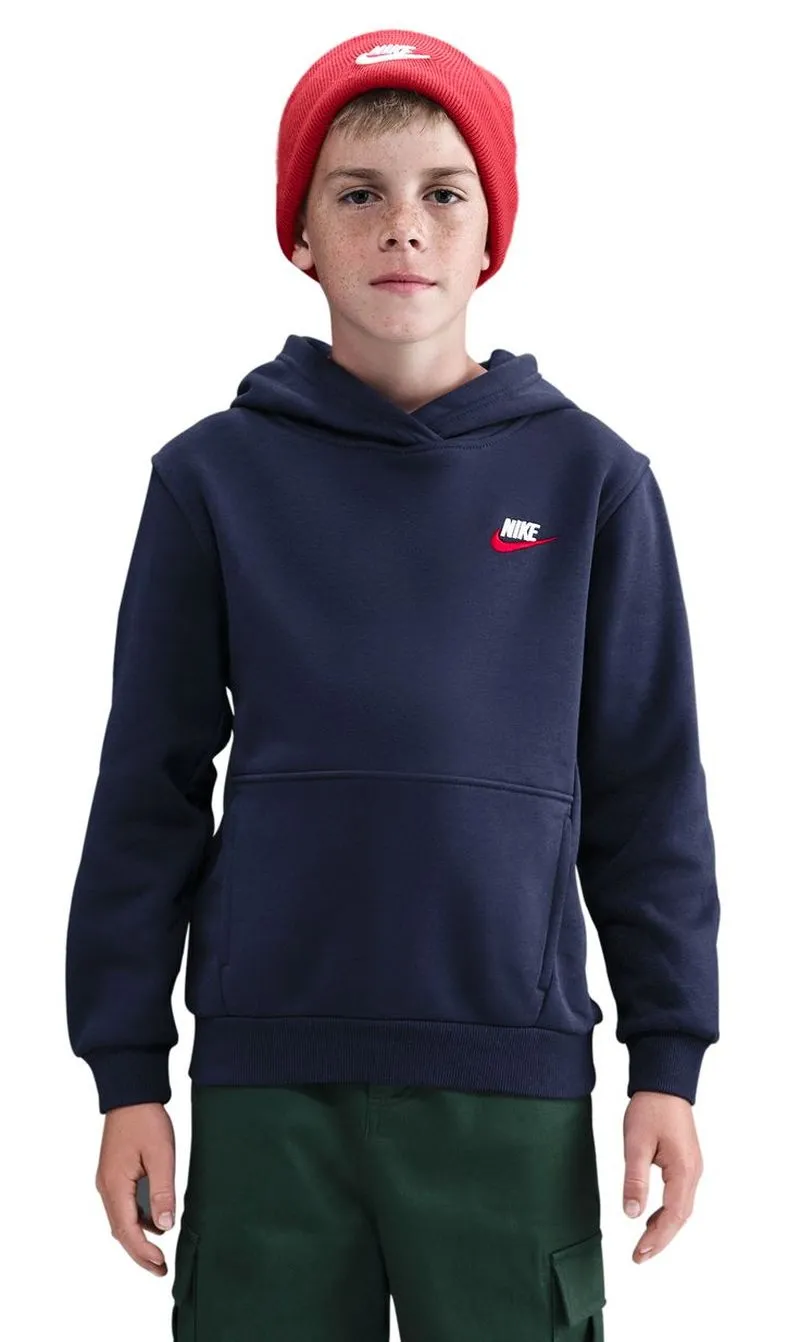 Nike Kids Sportswear Club Fleece Pullover - midnight navy/university red/white 