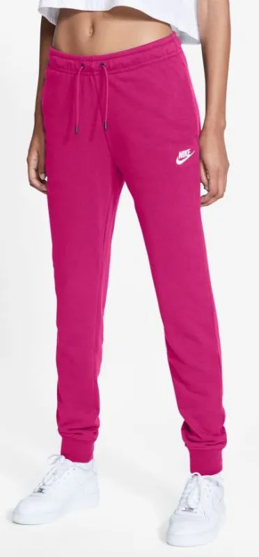 Nike NSW Essential Pant Regular Fleece W - fireberry/white