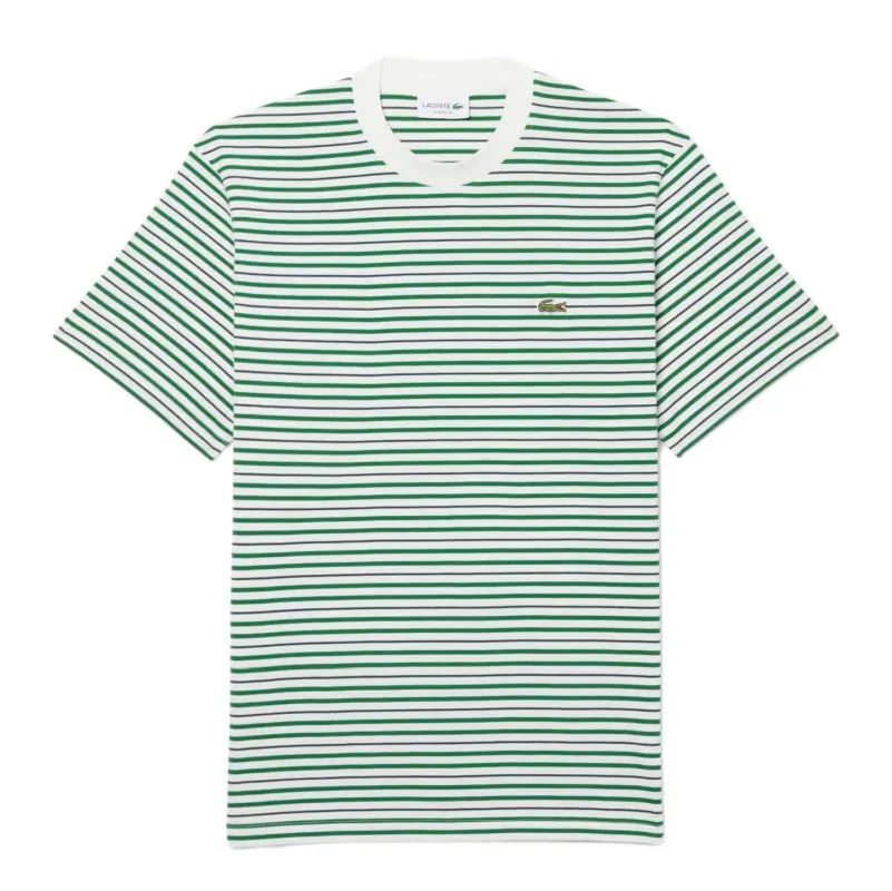 Lacoste Thick Cotton Striped - fairway/fluor
