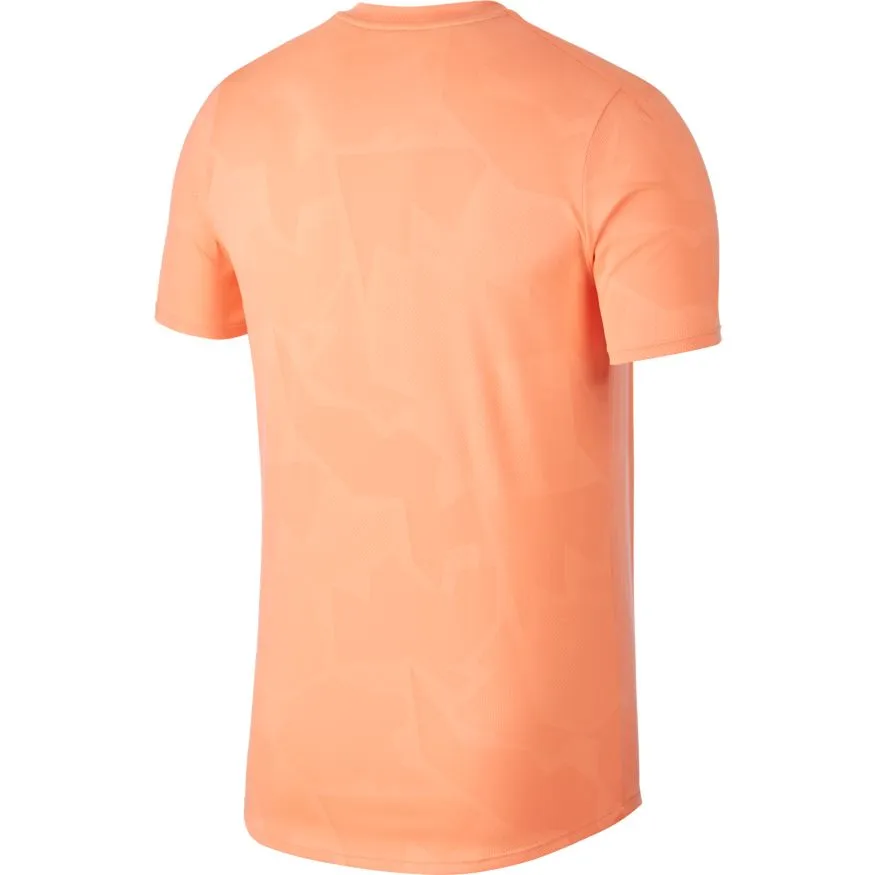 Nike Court Aeroreact Top SS Rafa - orange pulse/gridiron