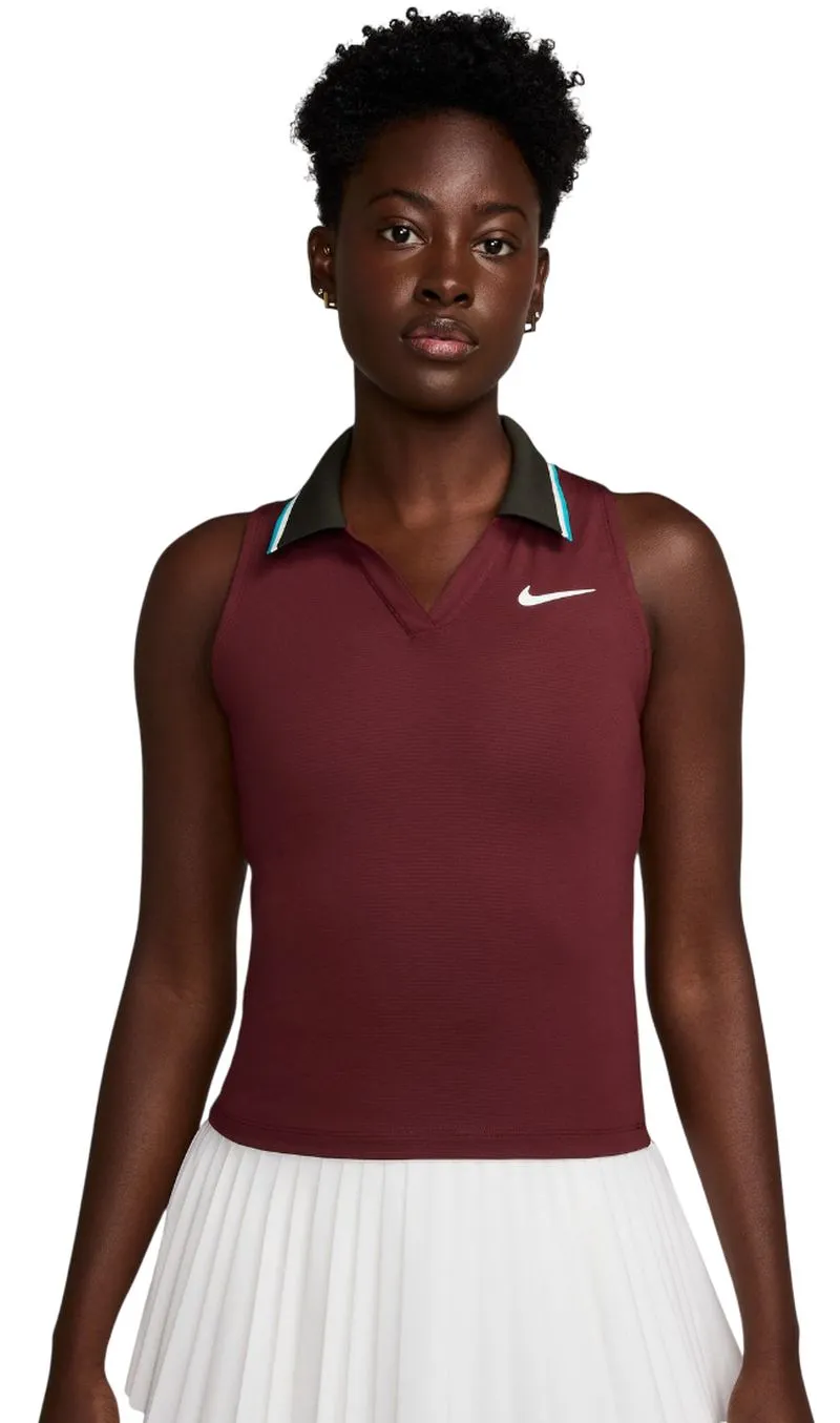 Nike Court RG Dri-FIT Slam Tennis Tank - dark team red/dusty cactus/white 